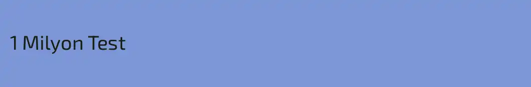 1 Milyon Test
